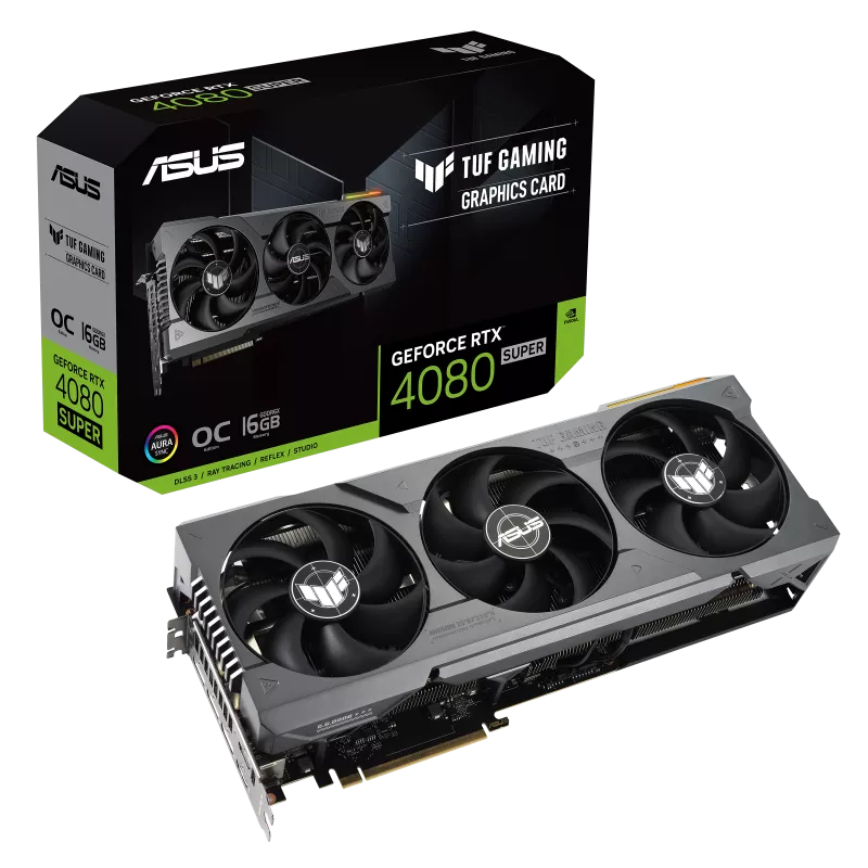 ASUS TUF Gaming GeForce RTX™ 4080 SUPER 16GB GDDR6X OC Edition Graphics Card ASUS TUF Gaming GeForce RTX™ 4080 SUPER 16GB GDDR6X OC Edition Graphics Card